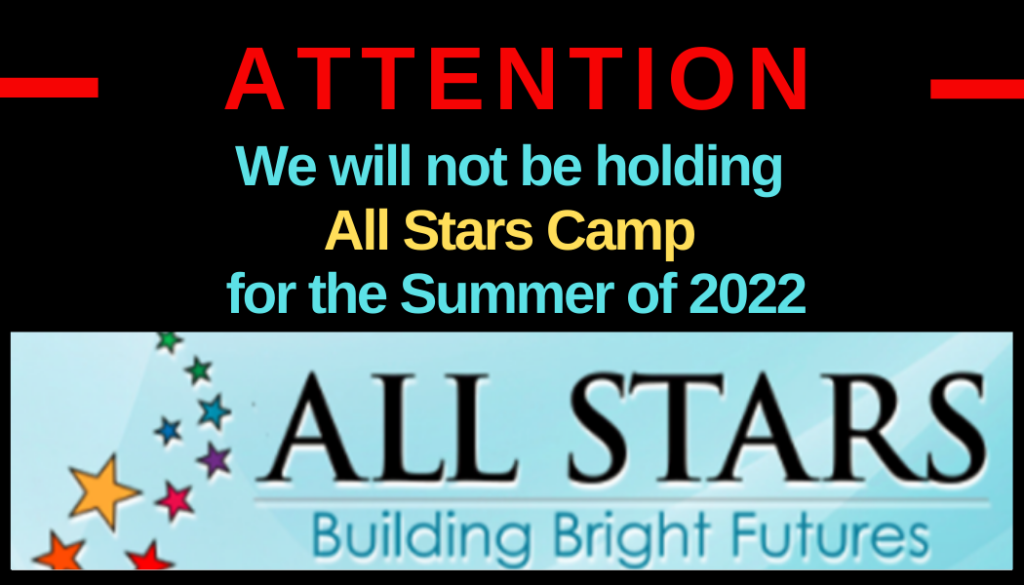 All Stars Camp Programs Registration Button Graphic button to register for Prevention Council's camp programs -- All Stars Camp