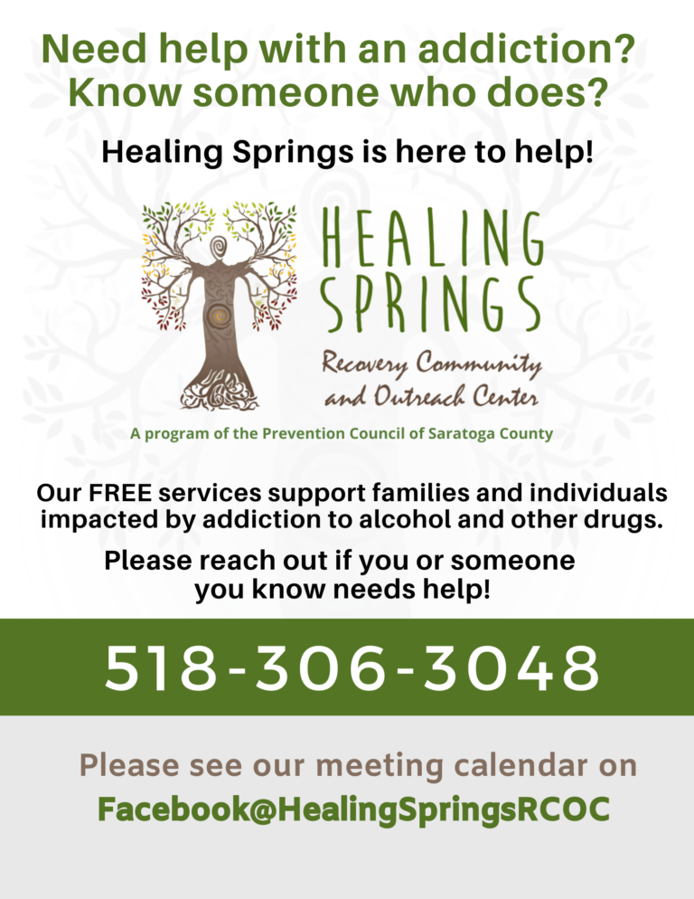 Healing Springs Flyer - Prevention Council