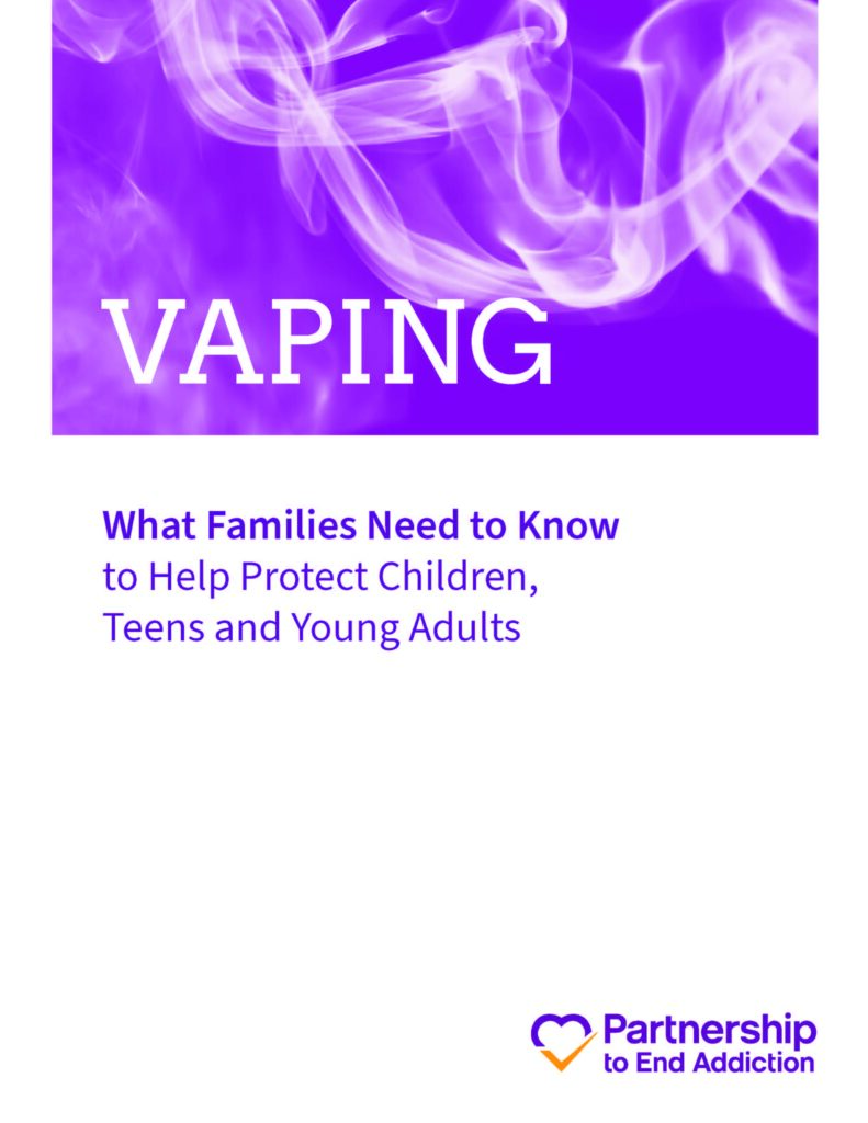 Vaping Brochure Cover - Prevention Council Vaping: What Families Need to Know Brochure