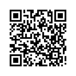 A large black-and-white QR code to be scanned with a smartphone.